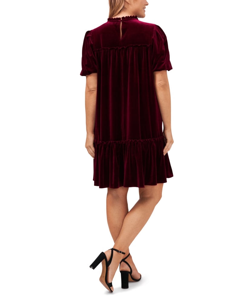 Plus Size Beatrice Velvet Ruffle Dress MAJESTICWINE